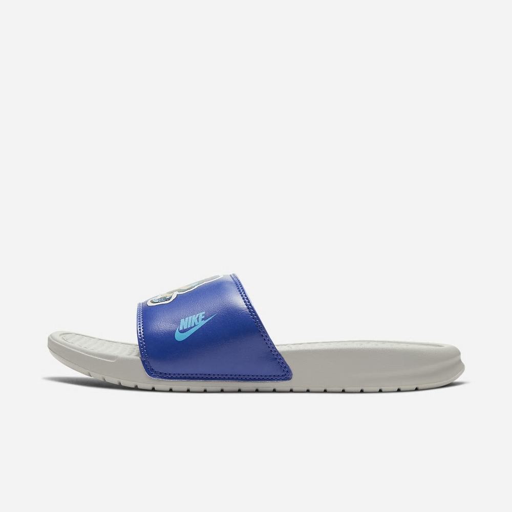 Claquette Nike Benassi JDI Grise 3761-052 Light Bone/Persian Violet/Bright Spruce/Blue Fury Homme | WWC-78419598